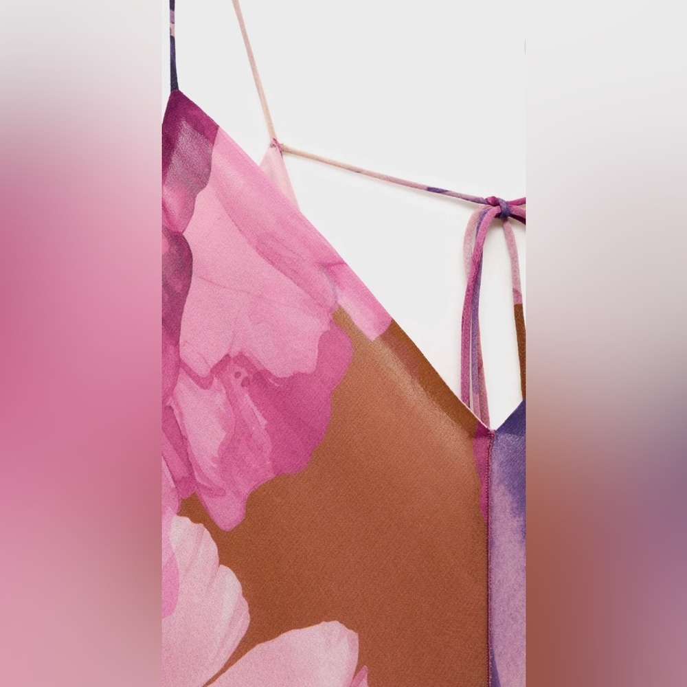 Mango Floral Maxi Dress in Pink and Purple - Picture 5 of 7